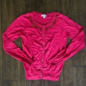 Cherokee red cardigan - Girls XL/Women’s S (GUC)